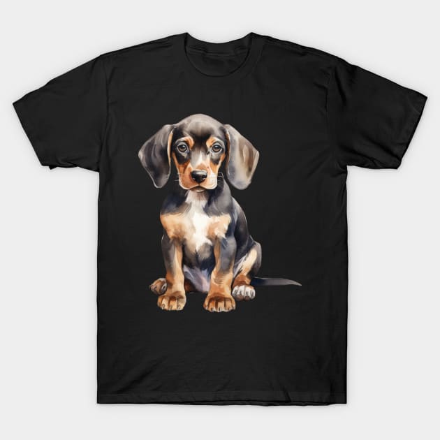 Puppy Coonhound T-Shirt by DavidBriotArt